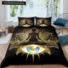 Bohemian King Queen Duvet Cover Yoga Comforter Cover Chakra Meditation Hamsa Eye Bedding Set Exotic Boho Polyester Quilt Cover