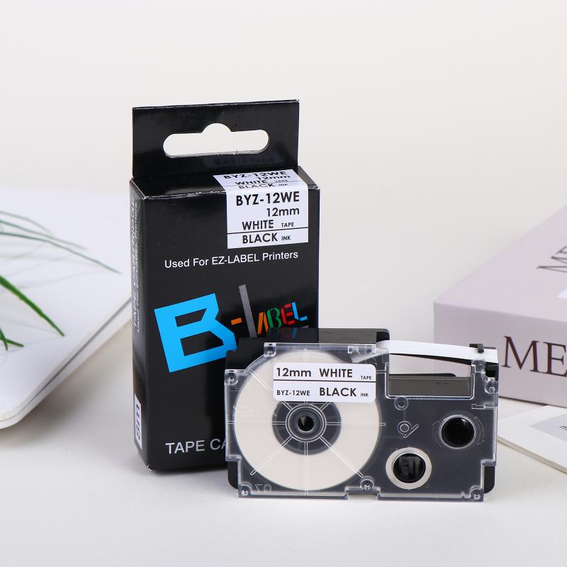 9/12mm Label Tape Compatible with XR-9WE XR-12XWR Ribbon Tape for KL-60L/100/120/130/170PLUS/180/E300/780/820/7400/8700/8800 CW-