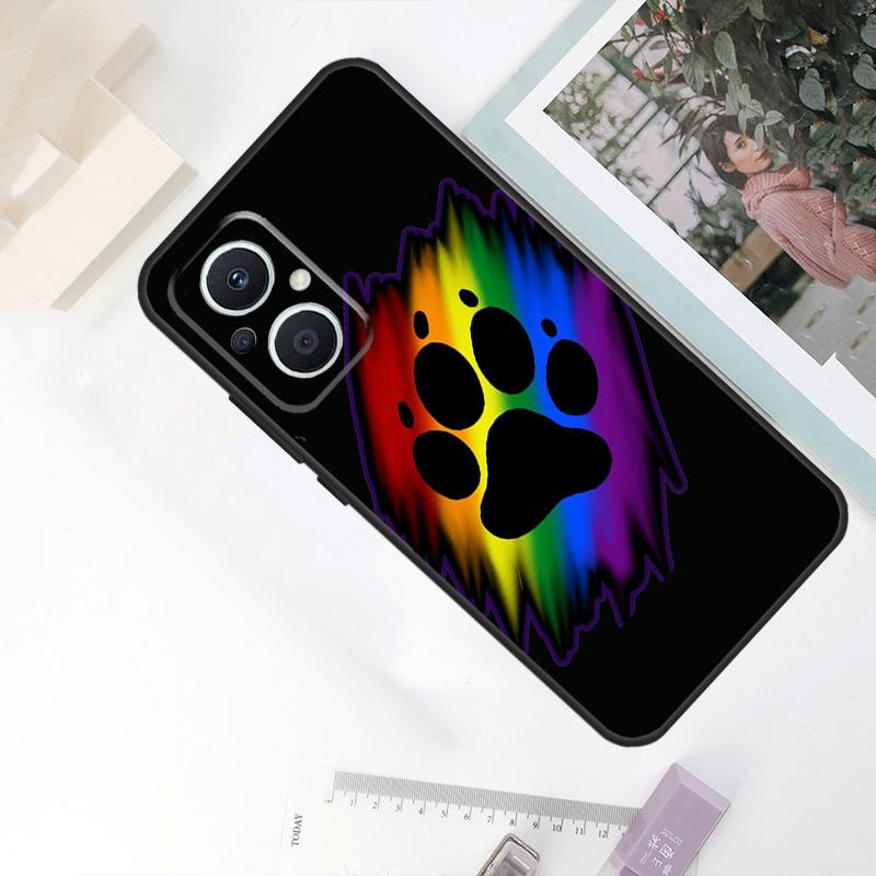 Чехол с дизайном лапки кошки и собаки для OPPO Reno 10 Pro 11 F 8T 4Z 5Z 4 5 6 7 8 Lite OPPO Find X5 X6 Pro X2 X3 Lite Чехол
