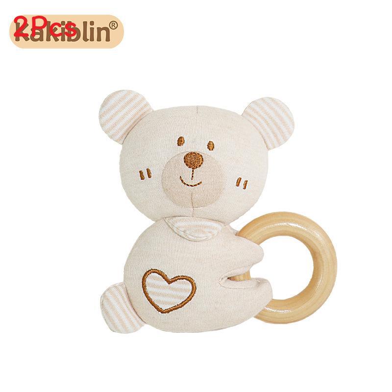Organic Cotton Baby Hand Shake Toy With Chewable Rattles For Infants 01 Year