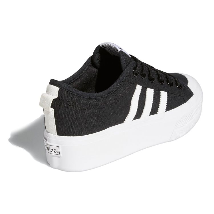 Adidas Nizza Platform Black Women Sneakers Core-Black Footwear-White FV5321