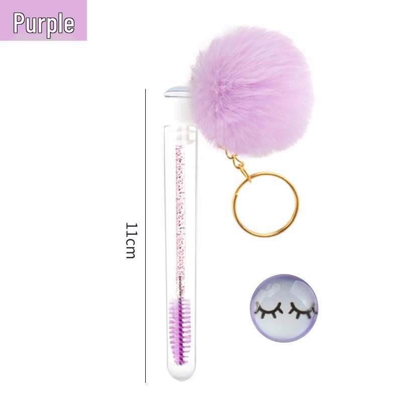 Gold Buckle Smiley Face Tube: Disposable Makeup Set - Includes Eyelash Brush, Curler, Wand, Eyebrow Brush with Fluffy Ball.