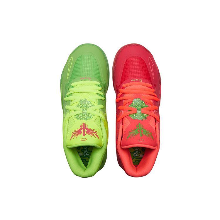 Puma X Rick And Morty MB.01 LaMelo Ball 1 Средневысокие Баскетбольные кроссовки Унисекс Красный Зеленый Несочетающиеся 376682-01
