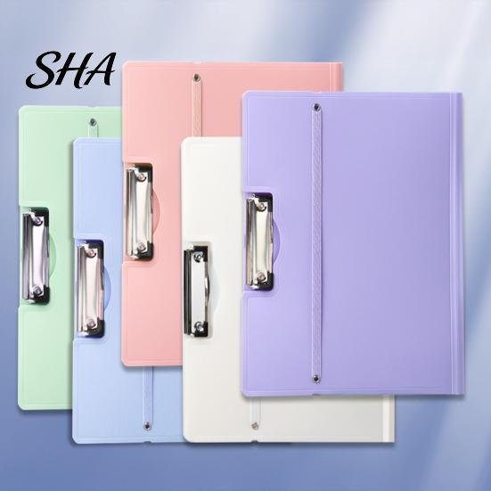 A3 File Organizer Folder for Size Paper, Document Holder with Metal Exam Paper Clip, Solid Color Clipboard Home School Office Supplies