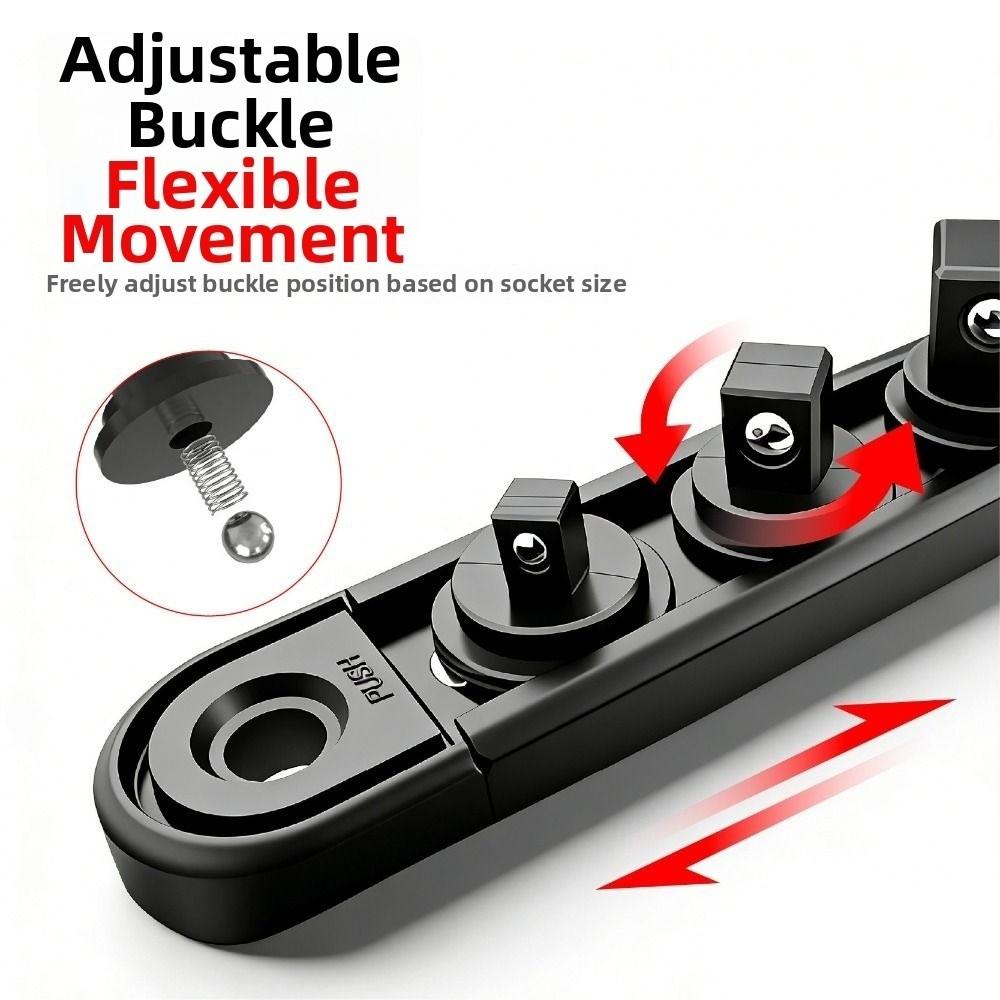 Mini Socket Storage Rack Portable Tool Storage Strip  for Garage Tool Socket Storage Display