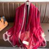 Fashion Gauze Scarf Sunscreen Scarves Female Style Beach Towel Popular Print Silk Shawl Luxury Dustproof Big Bandanna