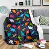 Cartoon Dinosaur 3D Printed Blanket Flannel Blanket Throw Blanket Soft Sofa Kids Blanket