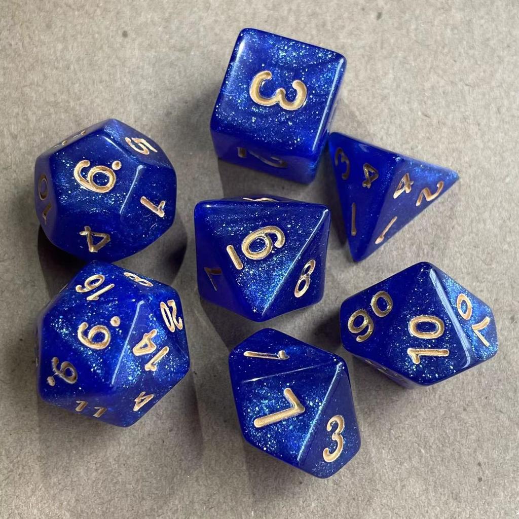 7pcs/lot Polyhedral Dice Set Double-Colors Dice D4 D6 D8 D10 D% D12 D20 for DND RPG Table Games