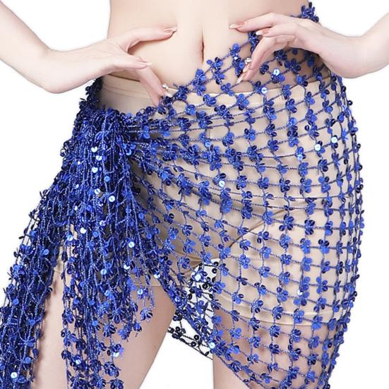 Шарф для танца живота, юбка-халат с пайетками, мини-юбка с вырезом, пояс для восточного индийского танца, карнавальный костюм, аксессуар для выступлений