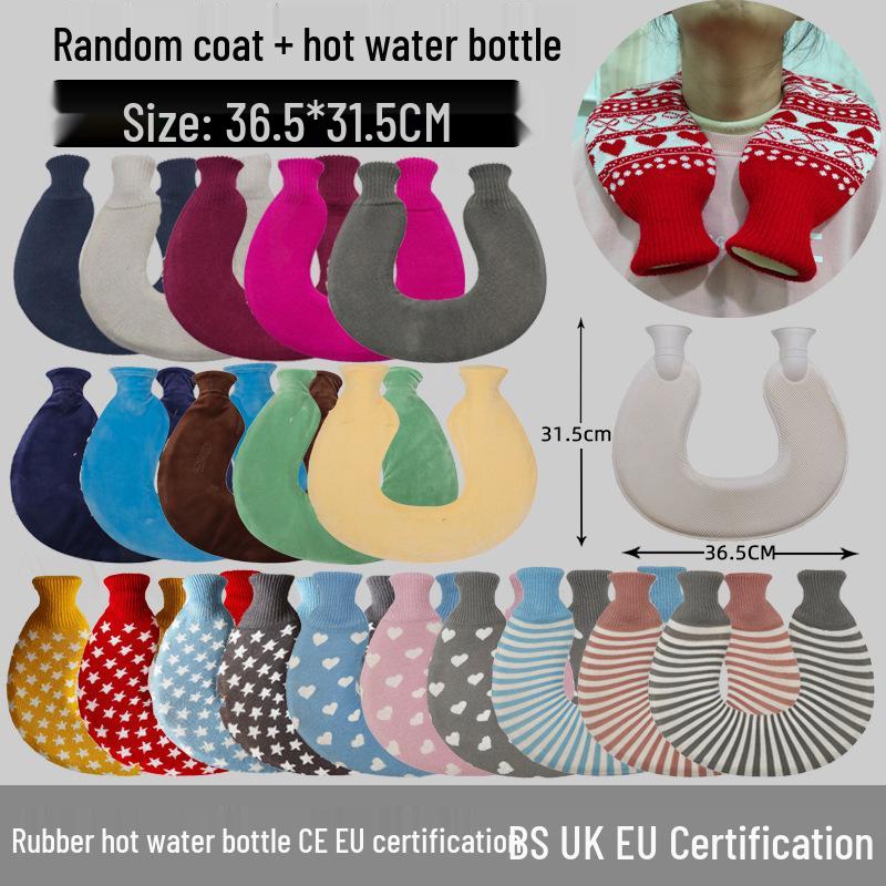 Explosion-Proof Hot Water Bottle: Rubber Design for Stomach and Feet, Long-Lasting Warmth
