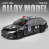 Новая 1/24 RS6 Avant Station Wagon Модель автомобиля из литого металла Игрушечная полицейская машина Модель автомобиля Моделирование Звук и Свет Дети Мальчики Подарок