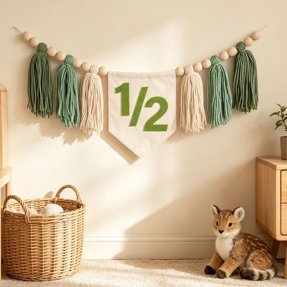 6 Month Party Decorations Boho-style High Chair Banner Cute Birthday Banner Photo Shoot