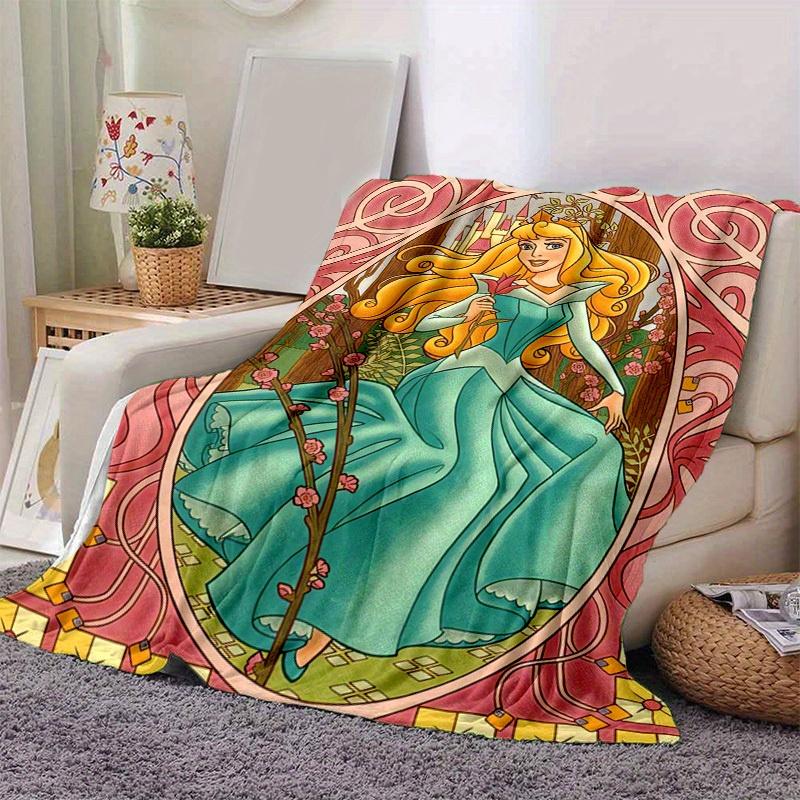 1pc Disney Princess Aurora Design Throw Blanket Home Decor, Couch Cover, Outdoor, Gift for Friends, Flannel Blanket, Bedroom, Living Room, Travel