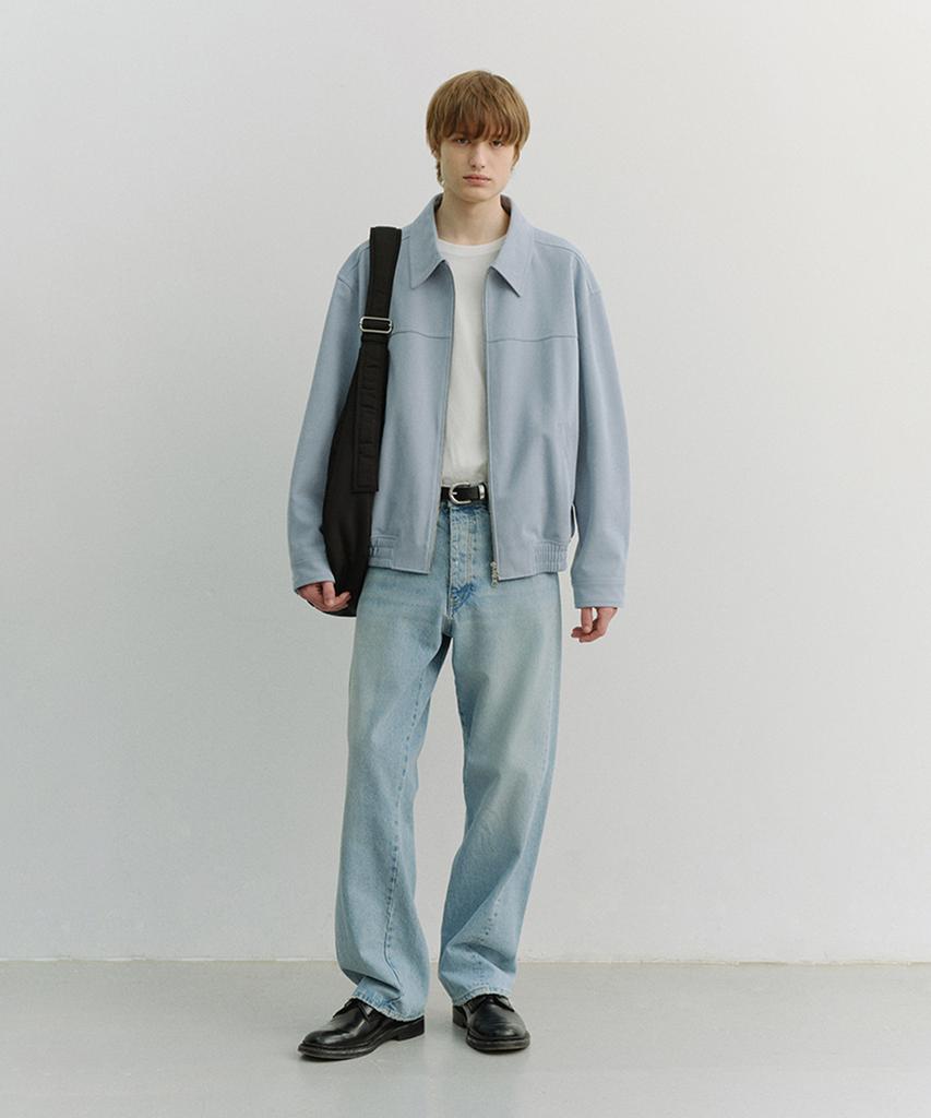 Dunst For Men Alter-Suede Collared Blouson_Unisex_Udju6A107_Soft Blue