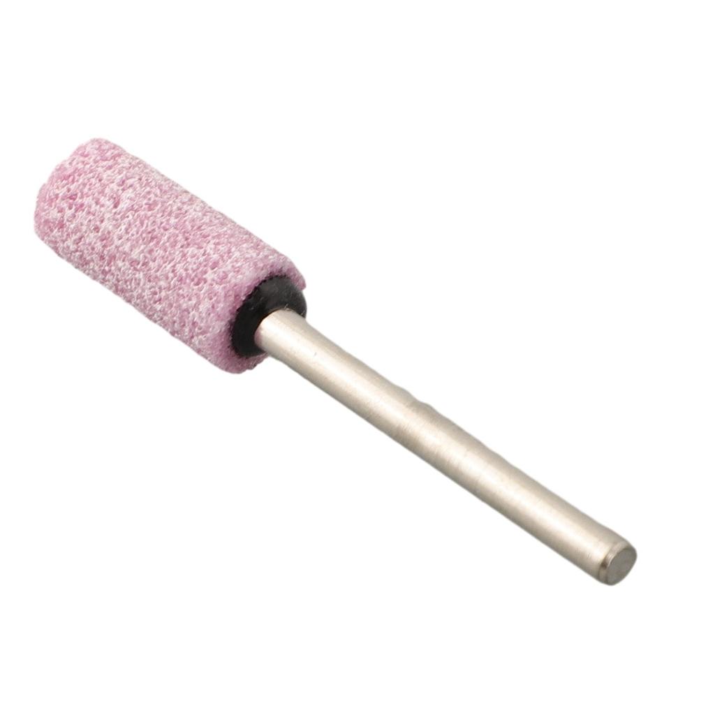 Абразивный камень с плоской головкой, цилиндрический, оранжевый