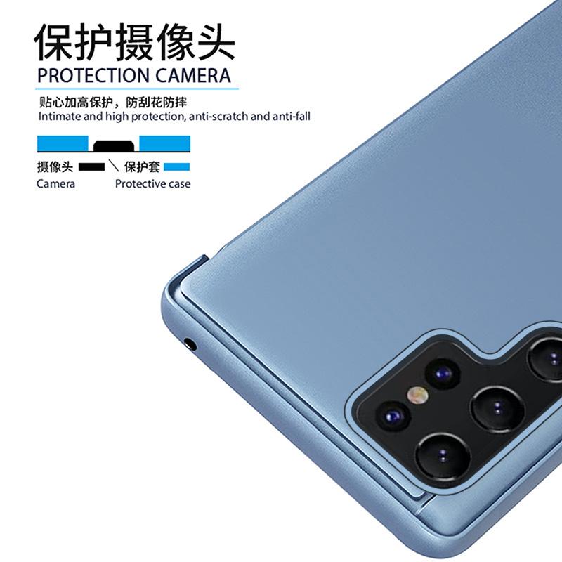 Для Samsung Galaxy S25 Ultra 5G Чехол Роскошный Зеркальный Кожаный Чехол-книжка с Подставкой Для Samsung S25 + Plus S 25 Edge Чехлы с Прозрачным Окном