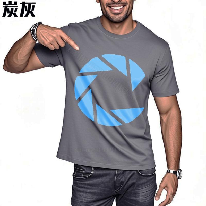Teeshirt Crew Neck Everyday Tees Blue Aperture On Black ONeck Relaxed Fit Tshirt Trendy Black Tshirt for Unisex