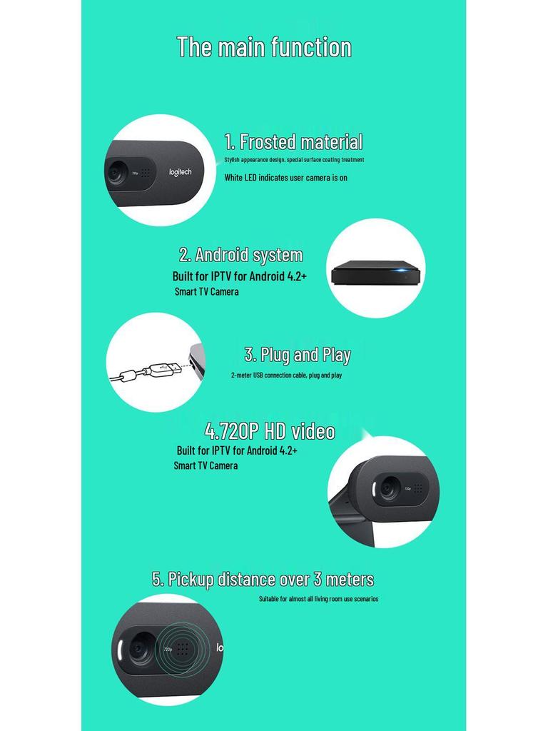 Веб-камера Logitech C270i HD для онлайн-занятий и дистанционного обучения