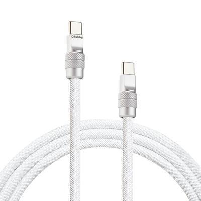 Chubbycable USB Type C 240W Сверхбыстрый Нейлоновый Прочный Кабель для Передачи Данных USB C для iPhone Кабель Type C - Type C, 1 м, Зарядка, Плетеный,