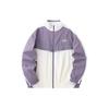 Anta Color Block Stand Collar Drop Shoulder Long Sleeve Jacket Unisex Jacket Purple White 952418602-5