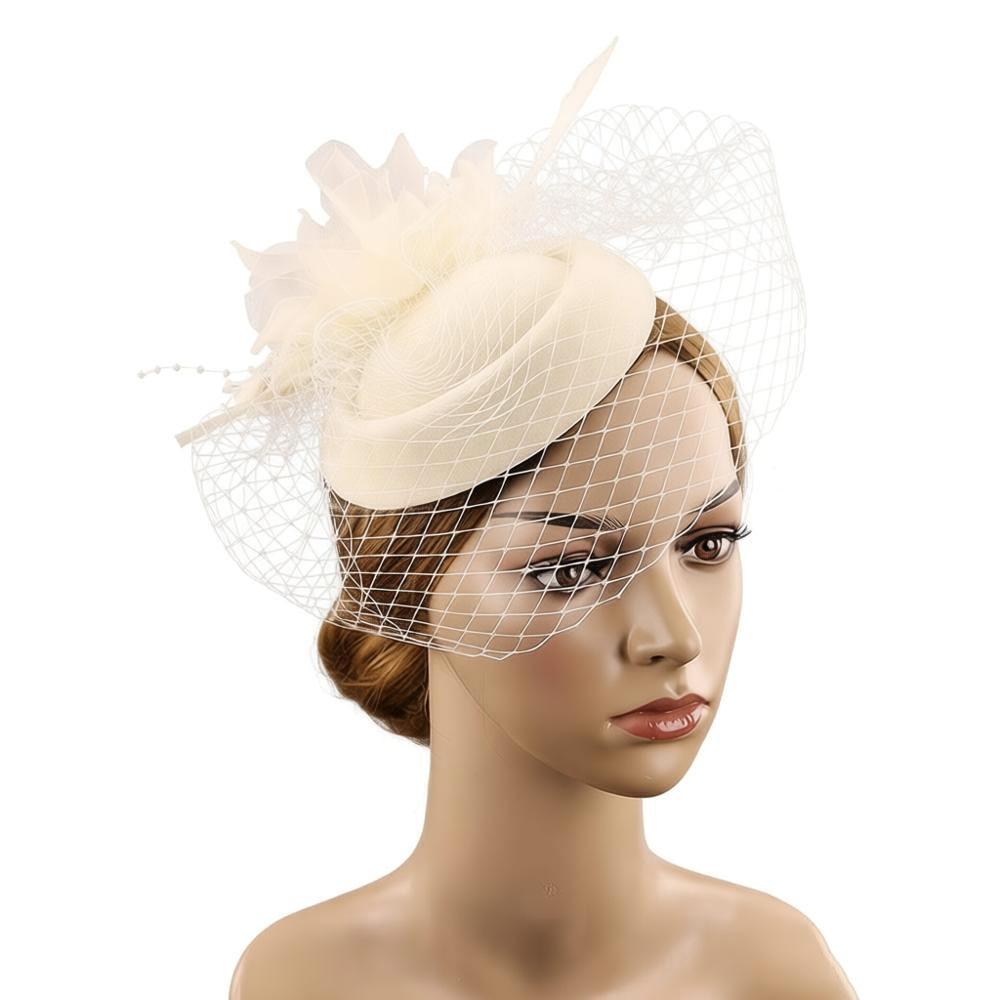 Veil Vintage Hat Headband Flower Fascinator New Fascinator Caps  1950s