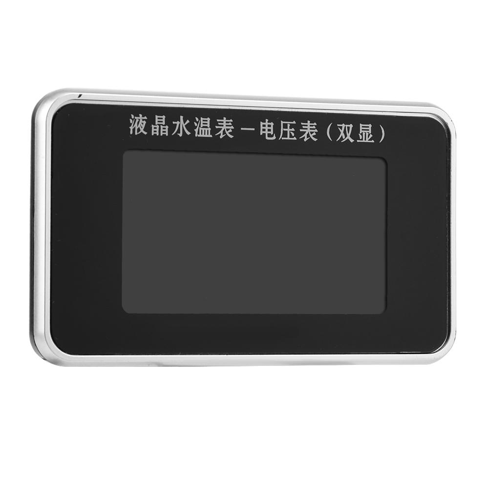 2PCS 12V 24V 36V Car LCD Screen Voltmeter   10mm Water Thermometer Sensor