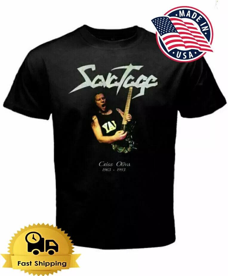 SAVATAGE-Criss Oliva (1963-1993)-Th<wbr/>e Guitarist T-Shirt Funny Cotton Tee Unisex T-Shirt