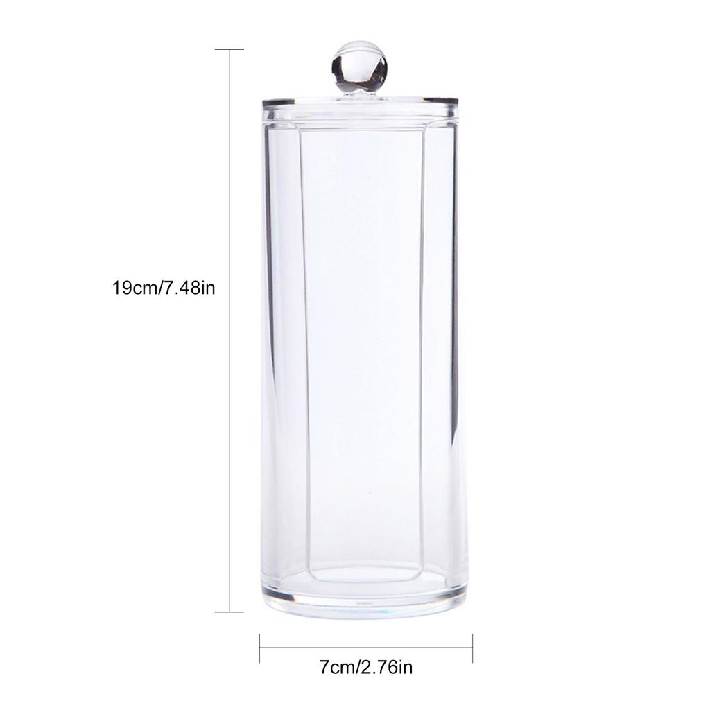 Акриловый держатель-диспенсер для ватных дисков для макияжа, круглые баночки для хранения косметики с крышками, держатель для ватных палочек и ватных дисков