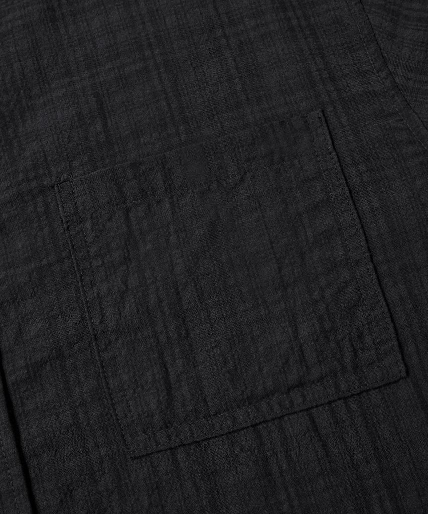 AGOD Vintage Check Front Pocket Half Shirt [Black]