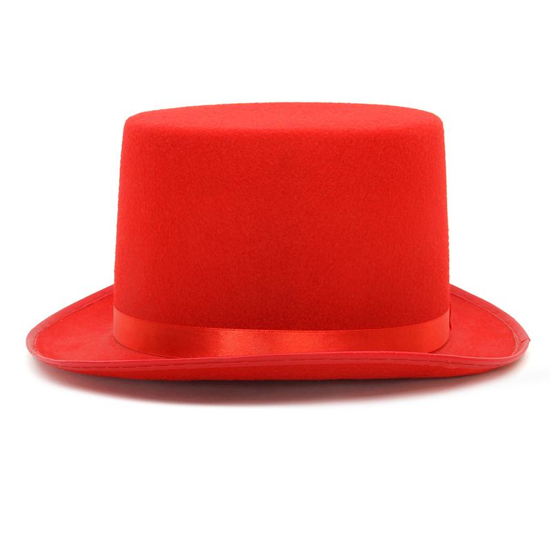 Gentleman Mad Hatter Hat Halloween Party Costume Felt Magician Hat Cap Cylinder Hat for Women Men