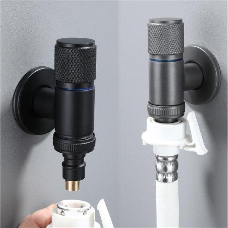 Многофункциональный смеситель G1/2, латунный, один на два, двойной кран для стиральной машины, трехходовой треугольный клапан для унитаза