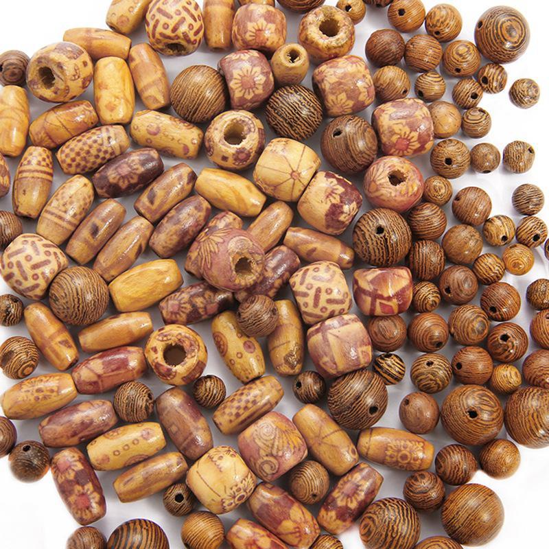 Natural Wooden Chicken Wing Beads: Round, Flower Engraved Beads for DIY Buddha Necklaces, Bracelets, and Woven Lanyards
