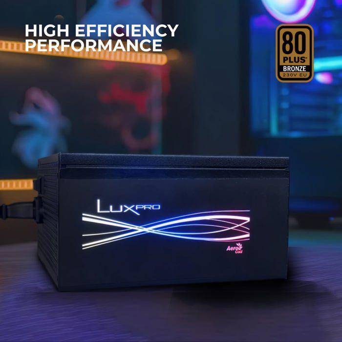Bloc d'alimentation - Aerocool - LUX PRO RGB 750M - 750W - 80Plus Bronze - Éclairage LED RGB