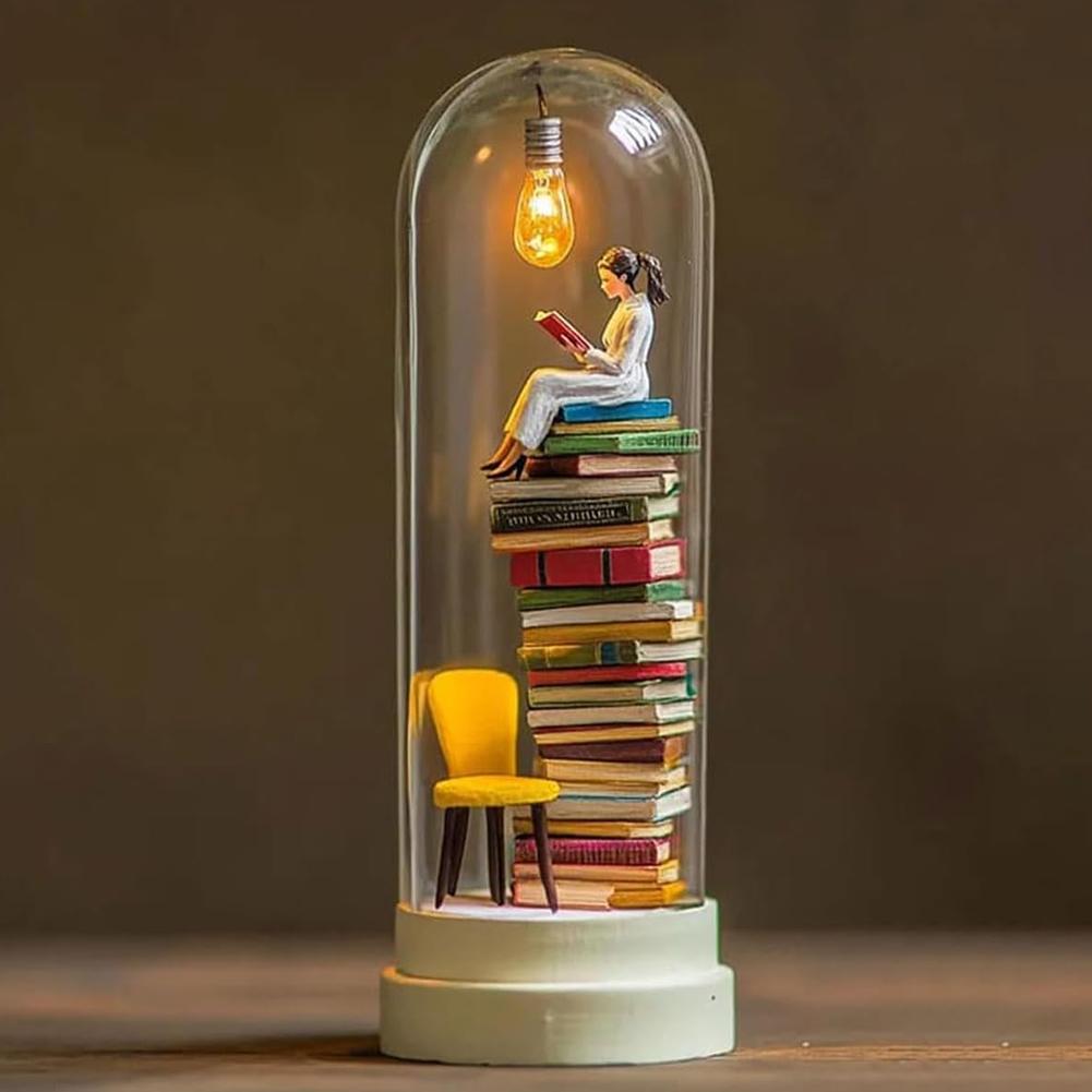 Ночники для чтения Книжный светильник Скульптуры Девочка, Мальчик Подарок на день рождения Украшение для спальни Внутреннее освещение Лампа для чтения в спальне