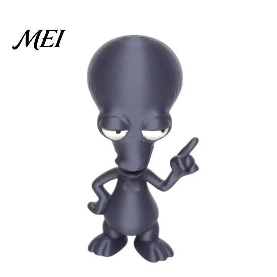 Funny Alien Decor 3D Printed Ornament, Figurine, Collectible Big Head Stable Base Statue for Desk Shelf Decor, Lovers Gift Unique Friends