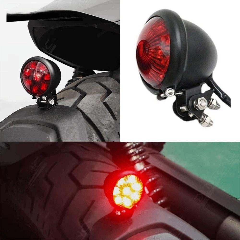 DC 12V Motorcycle Tail Light Round Rear Stop Lamp Brake Tail Light Replacement  Motorcycles Use