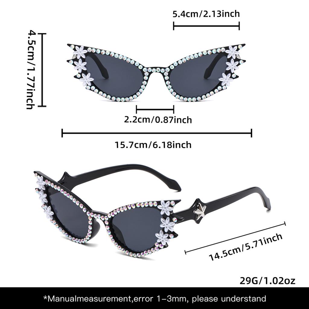 1pc WOMEN'S GLASSES New Cross-border Framed with Glasses Personality Holiday Atmosphere Photo Modeling Trend WOMEN'S GLASSES