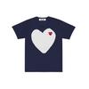 Comme des Garçons PLAY (WMNS) COMME des GARCONS PLAY Футболка с большим логотипом-сердцем 'Темно-синий Белый' Женская AZ-T183-051-1