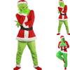 Christmas Green Costumes-Adult Furry Christmas Cosplay Costume Santa Outfit Sets