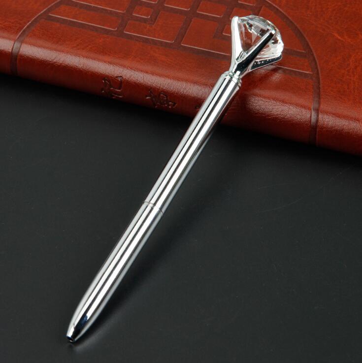 Шариковая ручка-роллер школьные канцелярские принадлежности свадебные канцелярские принадлежности кристалл алмаз металл розовое золото люксовый бренд спиннинг