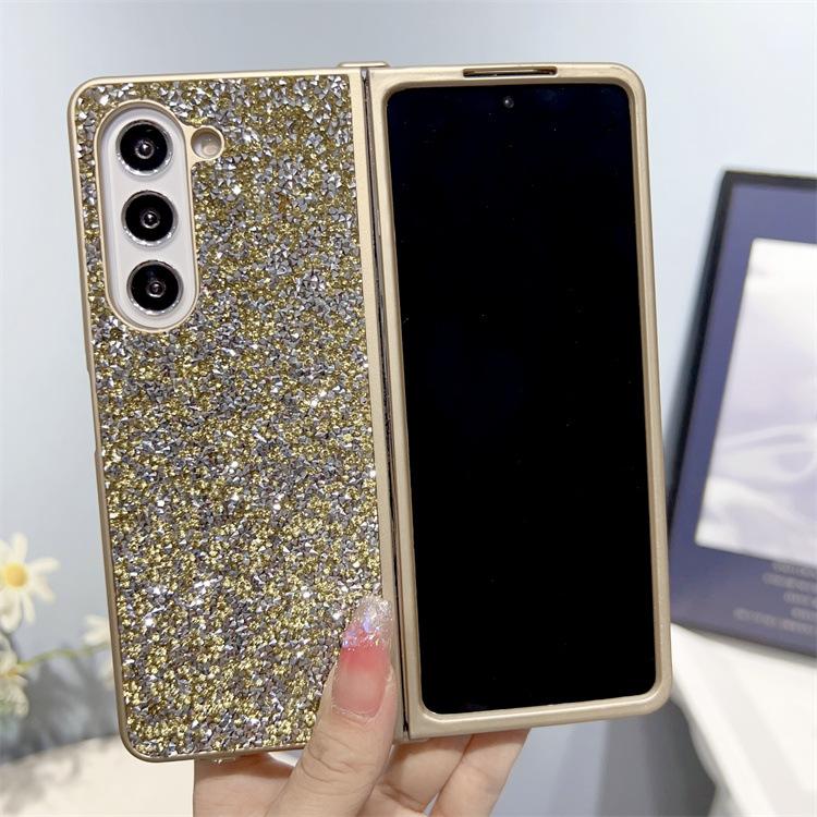 Применимо к чехлу для мобильного телефона Samsung ZFold5, полностью закрывающий защитный чехол из ТПУ с бриллиантовым блеском, чехол для складного мобильного телефона zfold3, 4-е поколение