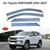 For Toyota FORTUNER 2016-2024 Outer Trim Chrome Stainless Steel Parts Deflectors Visors Rain Guard Door Vent Shades Ventvisor