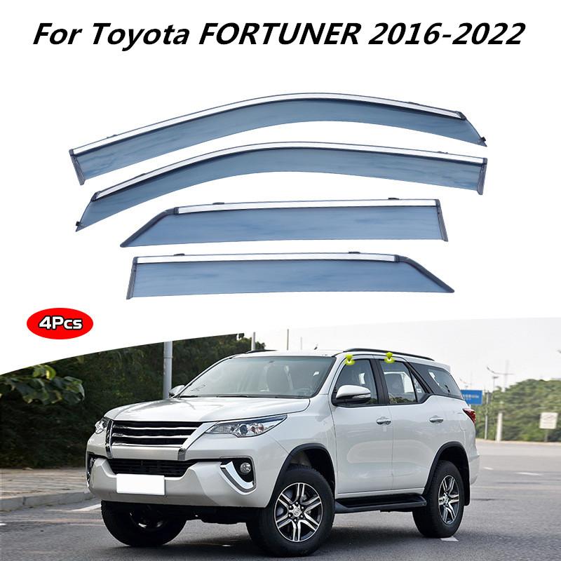 Для Toyota FORTUNER 2016-2024 Внешняя отделка Хром Детали из нержавеющей стали Дефлекторы Козырьки Защита от дождя Дверные вентиляционные решетки Вентиляционный козырек