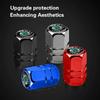 AHUN5 4Pcs Car Tire Valve Caps Metal Dustproof Wheel Stem Cover For Skoda Yeti Kamiq Kodiaq Karoq Octavia Fabia Rapid Vrs Mk3 Superb