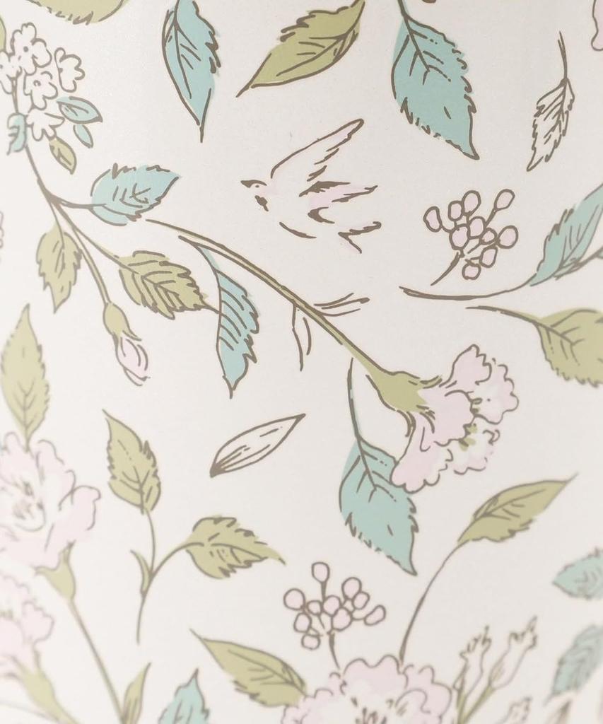 Afternoon Tea Living HS99 Flower Art One-Touch Thermos Bottle, 350ml, Green