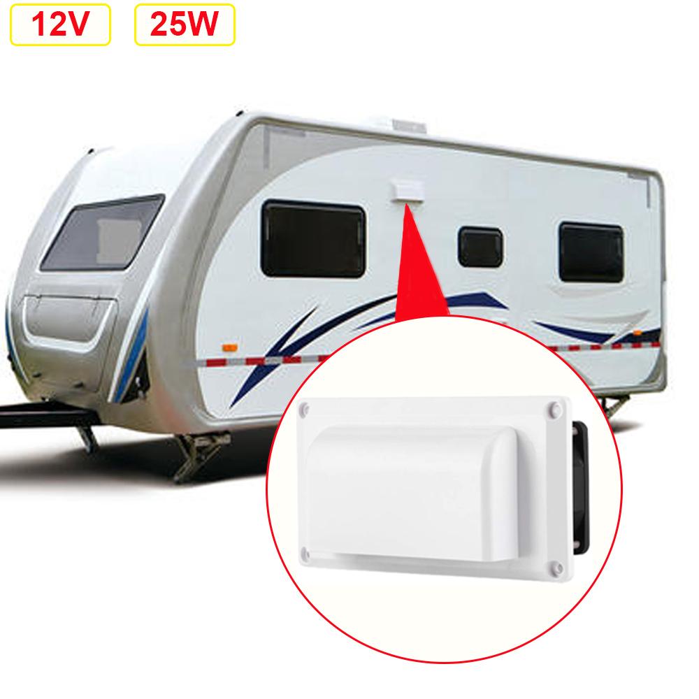 Hot Sale 1set DC12V 25W Caravan RV Trailer Side Air Vent Ventilation Motorhome Exhaust Fan for Camper Trailer Boat Marine Yacht