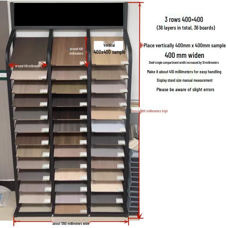 Multifunctional Vertical Display Rack for Kitchen Cabinet, Tile, and Glass Stone Samples