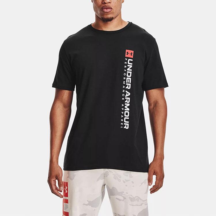 Under Armour Футболка с круглым вырезом и логотипом UA Boxed, спортивная тренировочная футболка для мужчин, черная 1361669-001