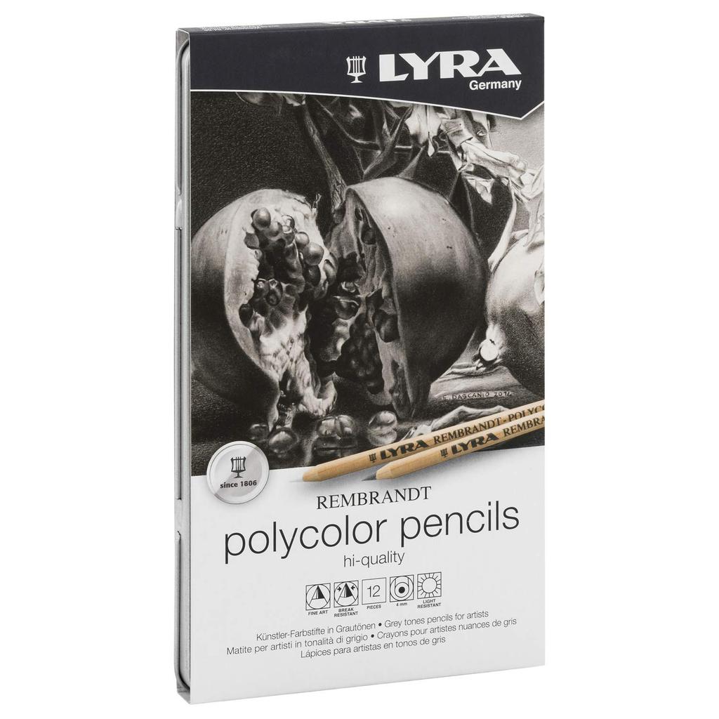 LYRA Colored Pencil Polycolor Gray Tone Set L2001122 Oil-based (metal Box)