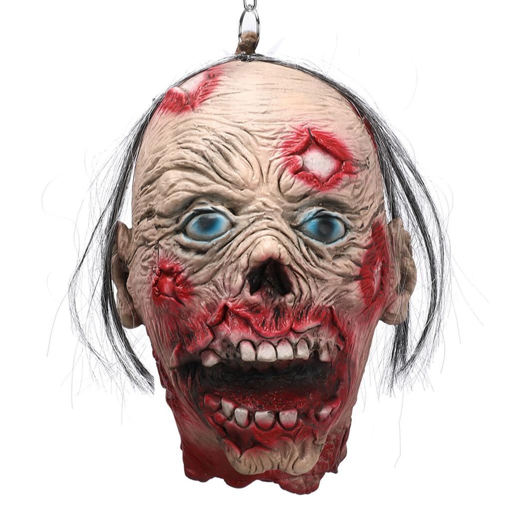 Реквизит Страшные висящие украшения с отрубленной головой Голова кровавого трупа в натуральную величину